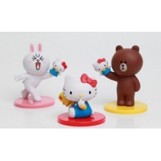 Hello Kitty + LINE FRIENDS Figurines/ Dulls Limited edition super cute   202383183340